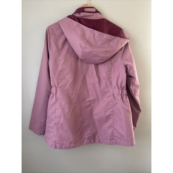 Avalanche Women’s Lightweight Zip-Up Windbreaker Jacket Roll Hood Sz L Rose Pink - Picture 6 of 7